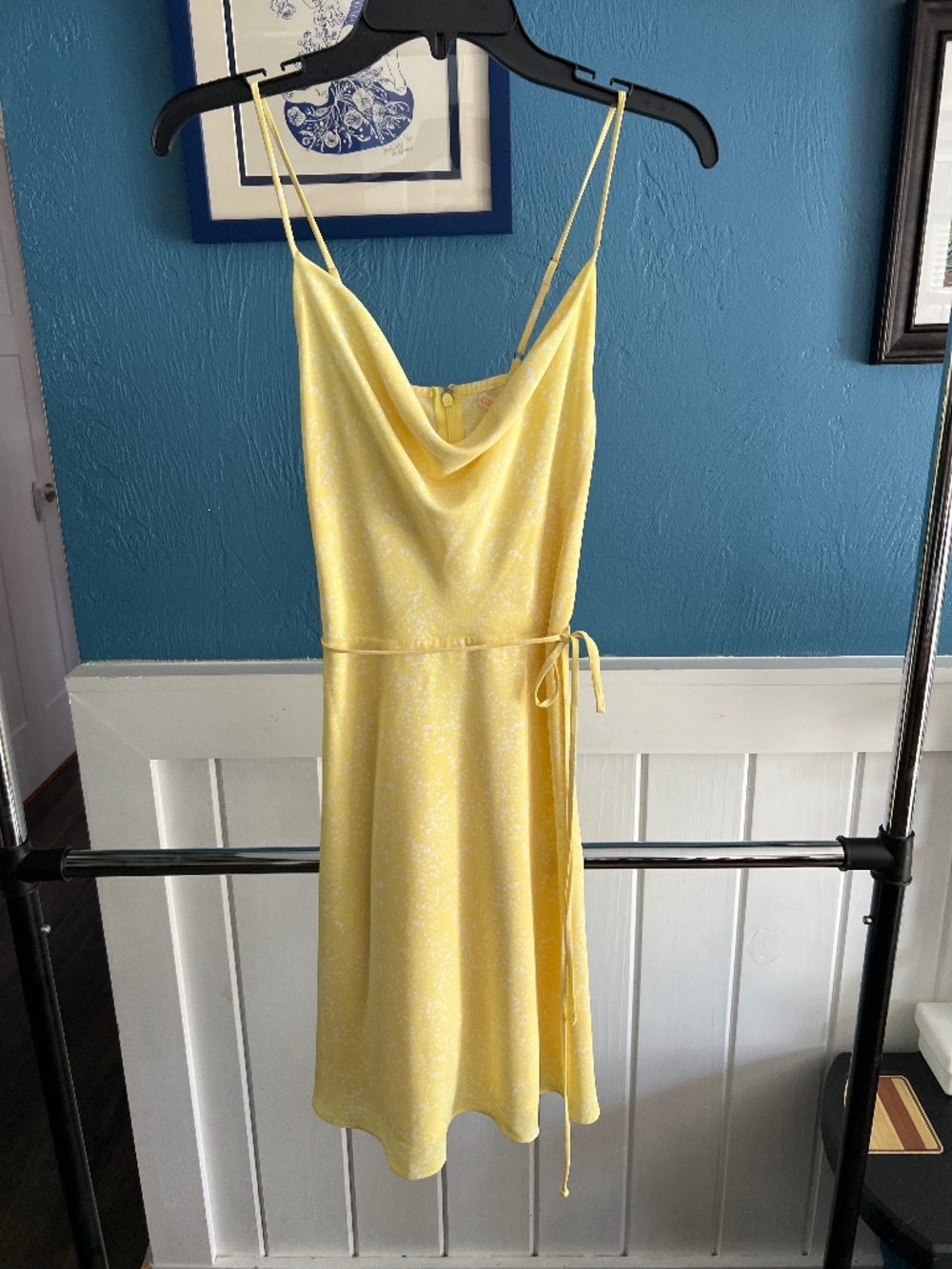 Yellow flowy dress